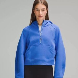 lululemon blue scuba quarter zip hoodie size M/L
